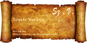 Szerb Verita névjegykártya